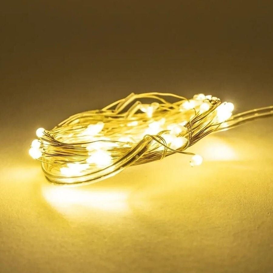 ACK AS90-00950 5mt Pilli LED Süsleme Işığı 3000K Beyaz Şerit LED
