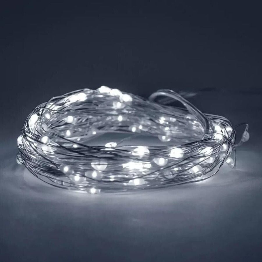 ACK AS90-00993 10mt Pilli LED Süsleme Işığı 6500K Beyaz Şerit LED