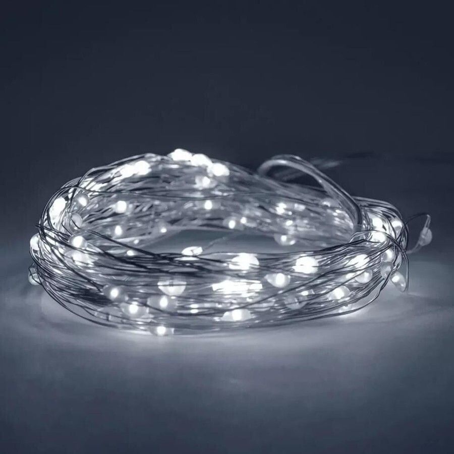 ACK AS90-00993 10mt Pilli LED Süsleme Işığı 6500K Beyaz Şerit LED