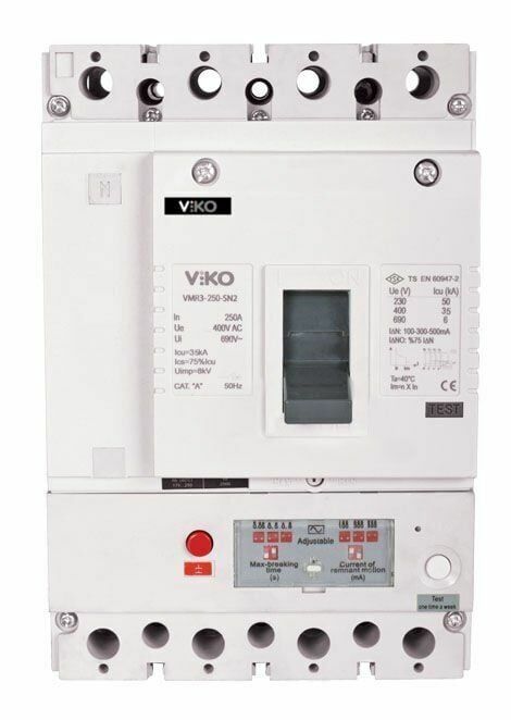 VİKO VMR3-160-SN2 Kompakt Kaçak Akım Koruma 4x160A 35kA