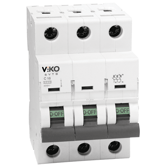VİKO 6VTB-3C63 C63AOtomatik Sigorta 3x63A C 6KA