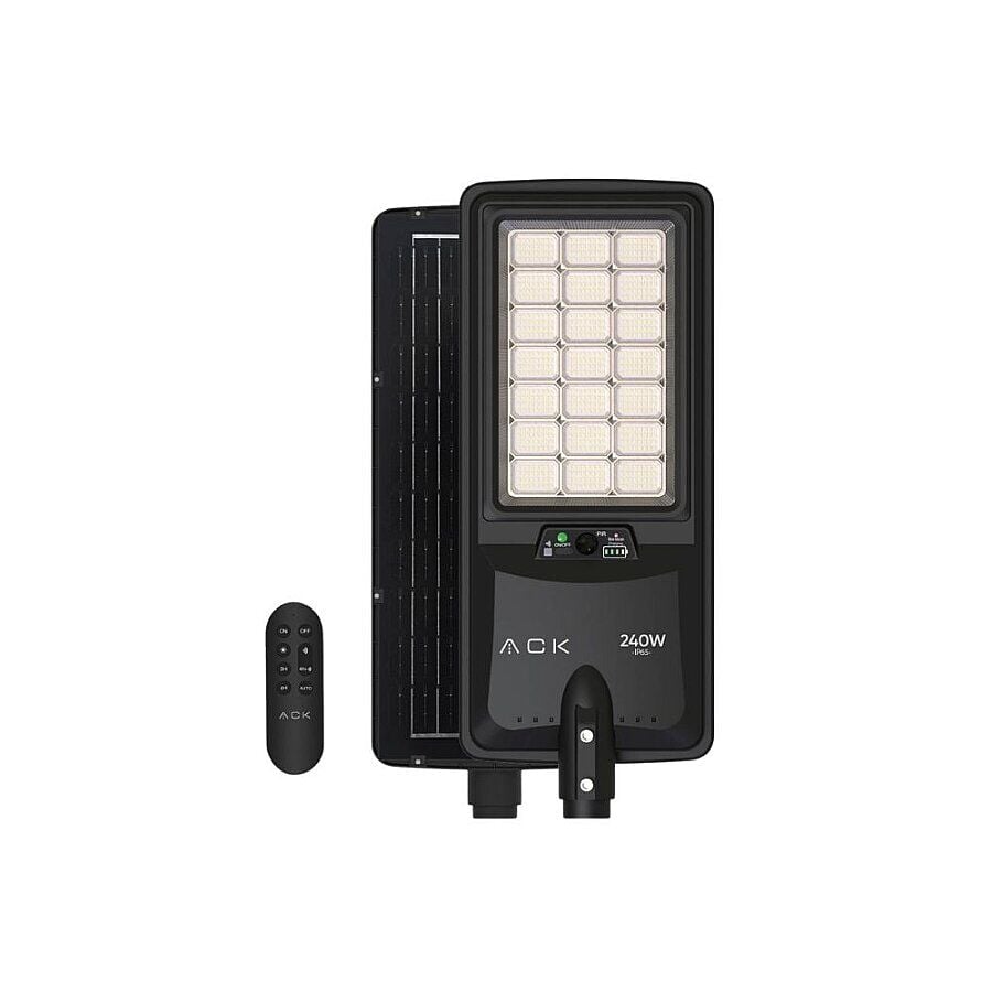 ACK AT42-16031 240W Solar Sokak Armatürü 6500K Beyaz Işık IP65