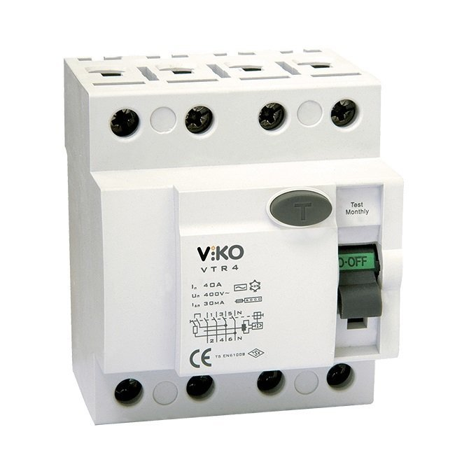 VİKO VTR4-10030 4KUT 30mA 100A Kaçak Akım Koruma Röl.