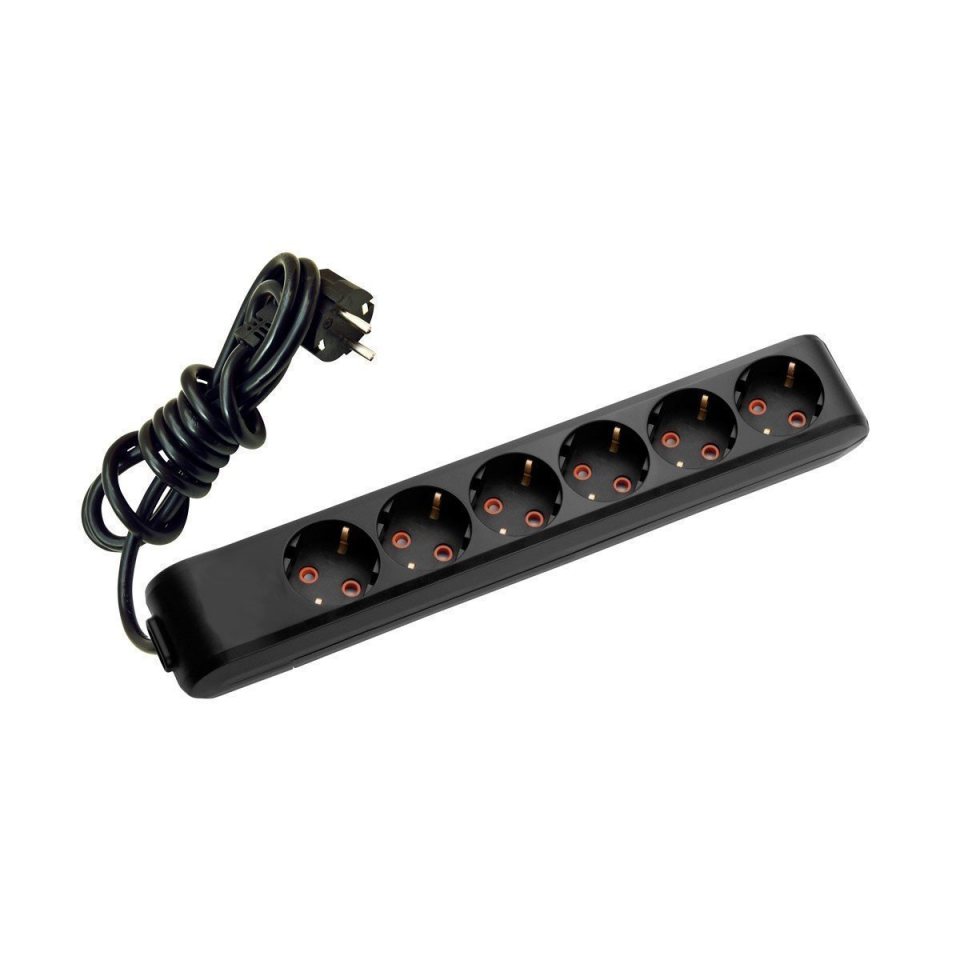 VİKO Multi-Let 6lı Top. Ç.K Anahtarlı 3mt Siyah Priz