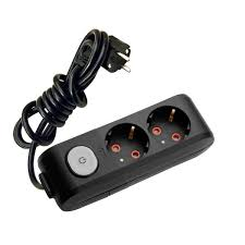 VİKO Multi-Let 2li Top. Ç.K Anahtarlı 2mt Siyah Priz