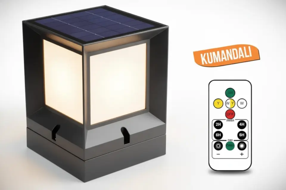 Voltek VSSL06065 60 Watt Solar Bahçe Armatürü 3 Renk Fonsiyonlu Kumandalı