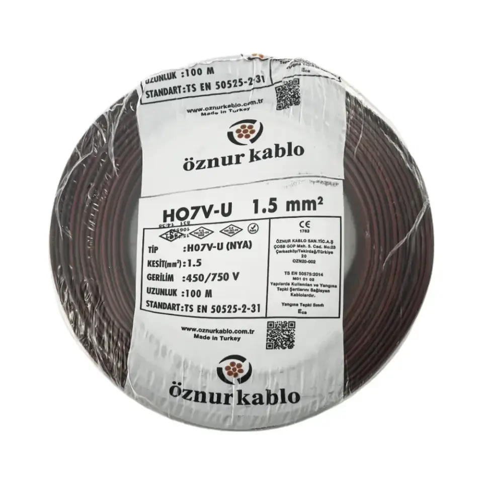 Öznur 1,5 mm NYA Kablo (Kahve)