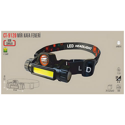 Cata CT-9120 Şarj Edilebilir Led Kafa Lambası