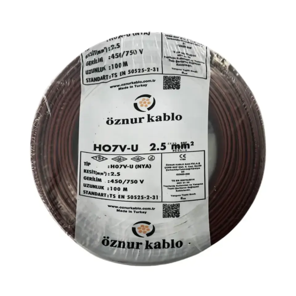 Öznur 2,5 mm NYA Kablo (Kahve)
