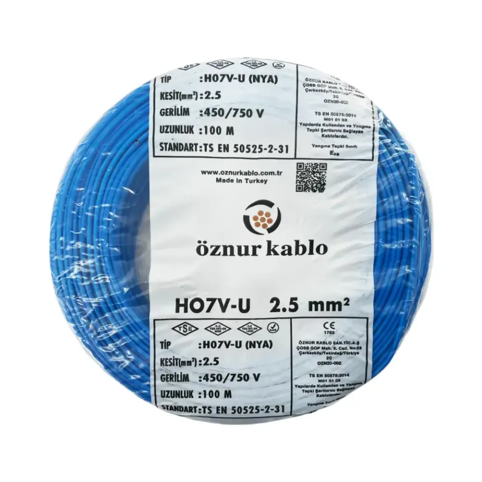 Öznur 2,5 mm NYA Kablo (Mavi)