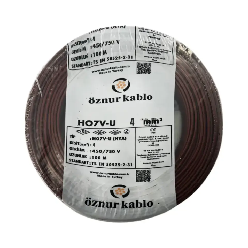 Öznur 4 mm NYA Kablo (Kahve)