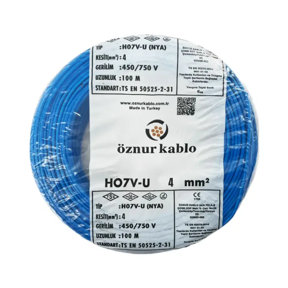 Öznur 4 mm NYA Kablo (Mavi)