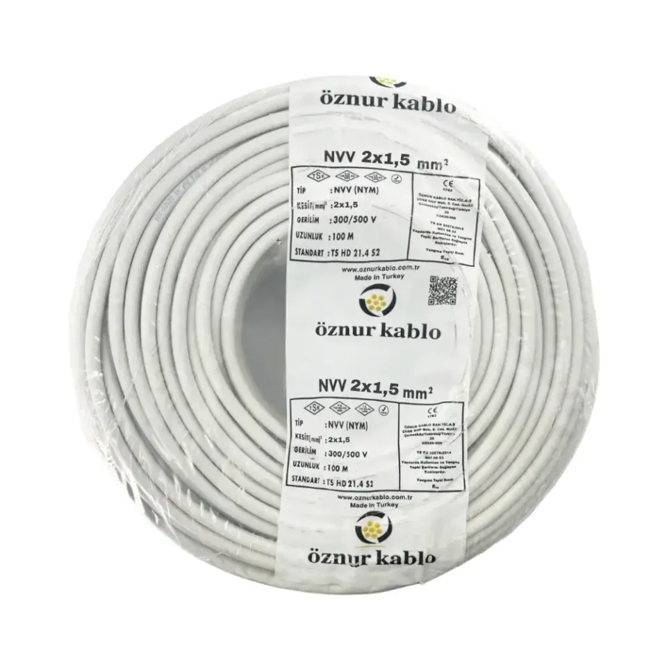 Öznur 2X1,5 mm NYM (Antigron) Kablo