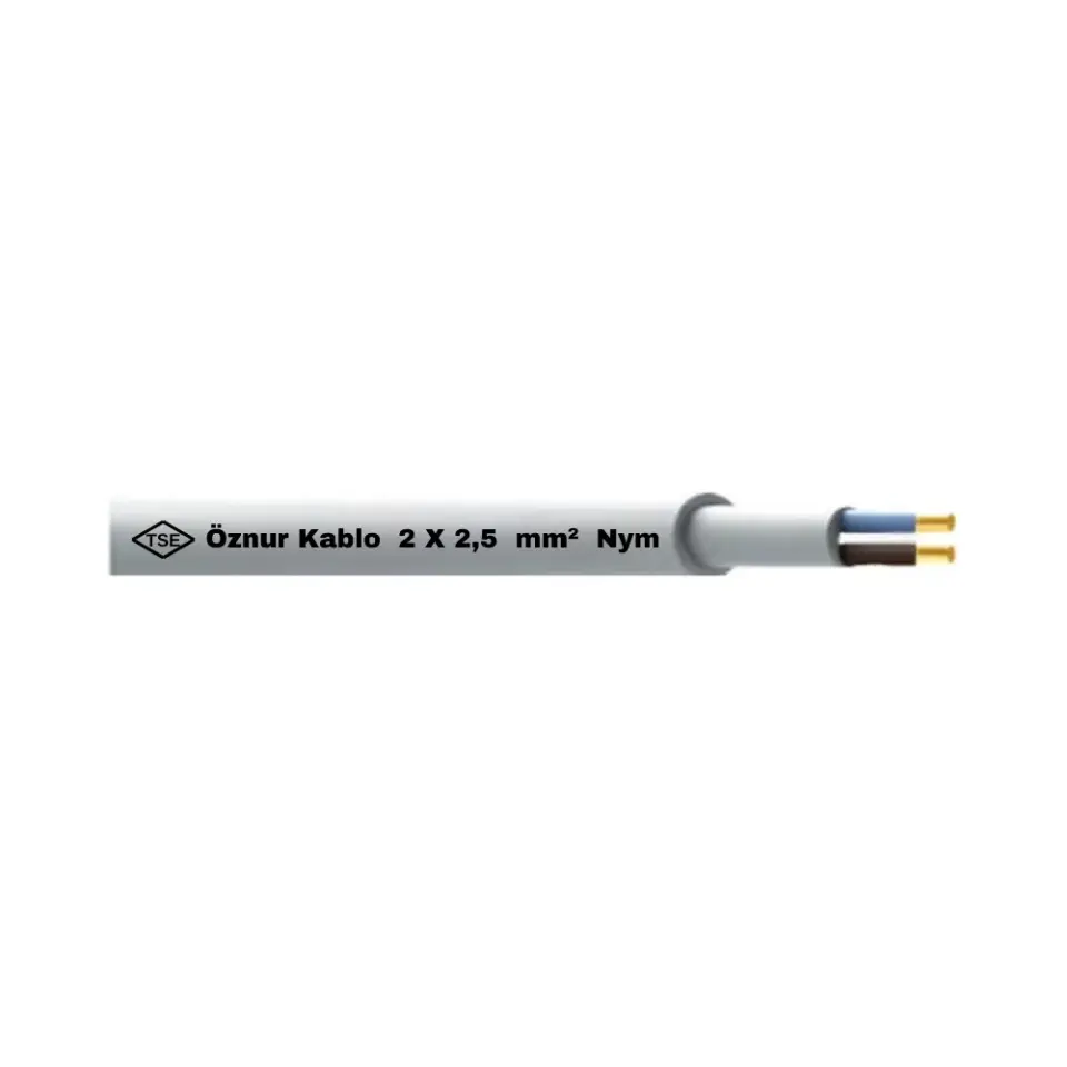 Öznur 2X2,5 mm NYM (Antigron) Kablo
