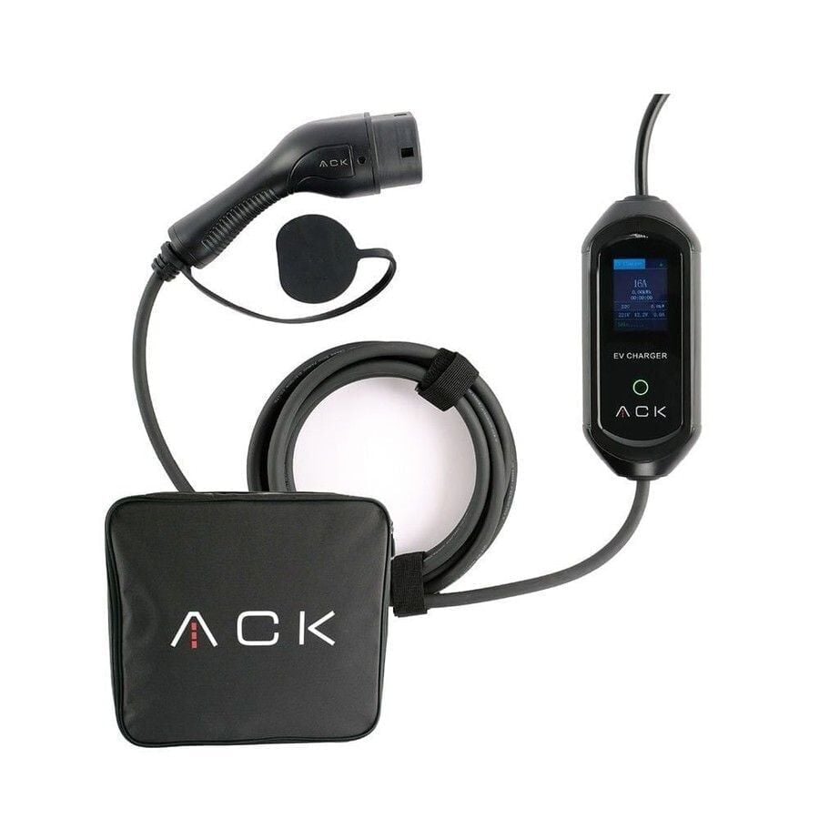 ACK AE01-02021 Taşınabilir Elektrikli Araç Şarj Cihazı 16A 3,5K W IP65