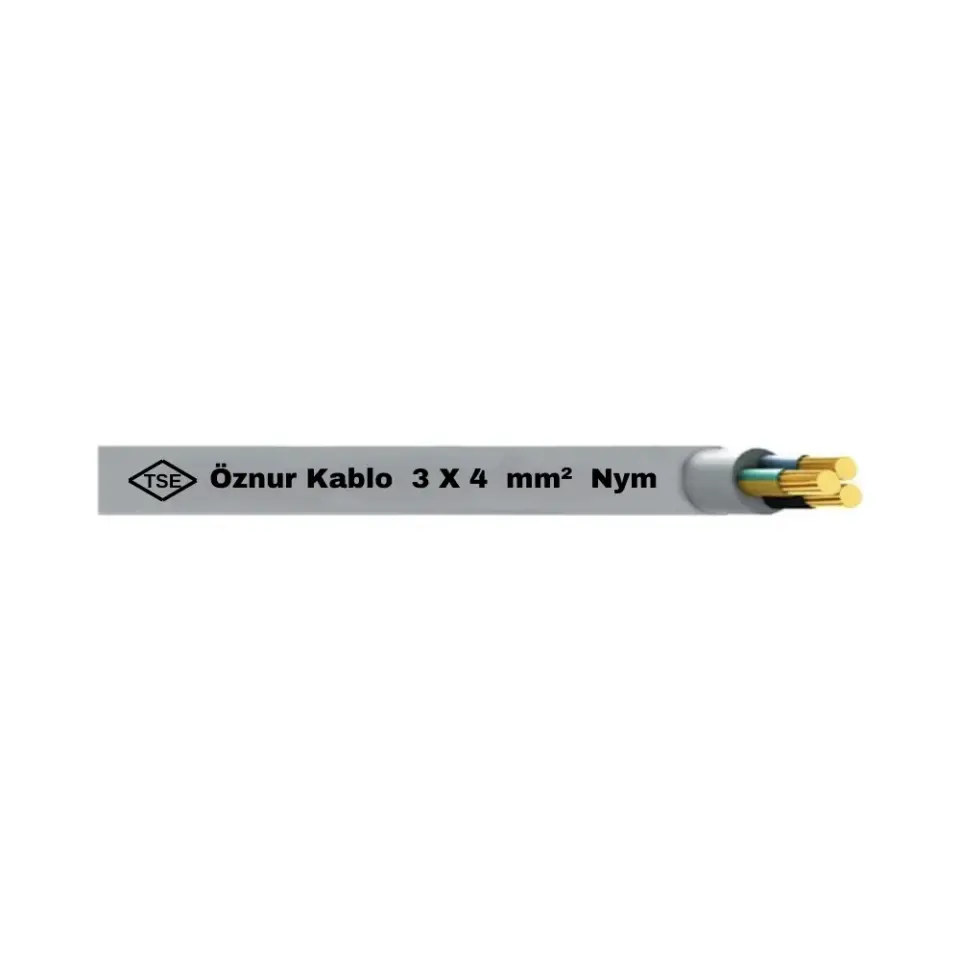 Öznur 3X4 mm NYM (Antigron) Kablo