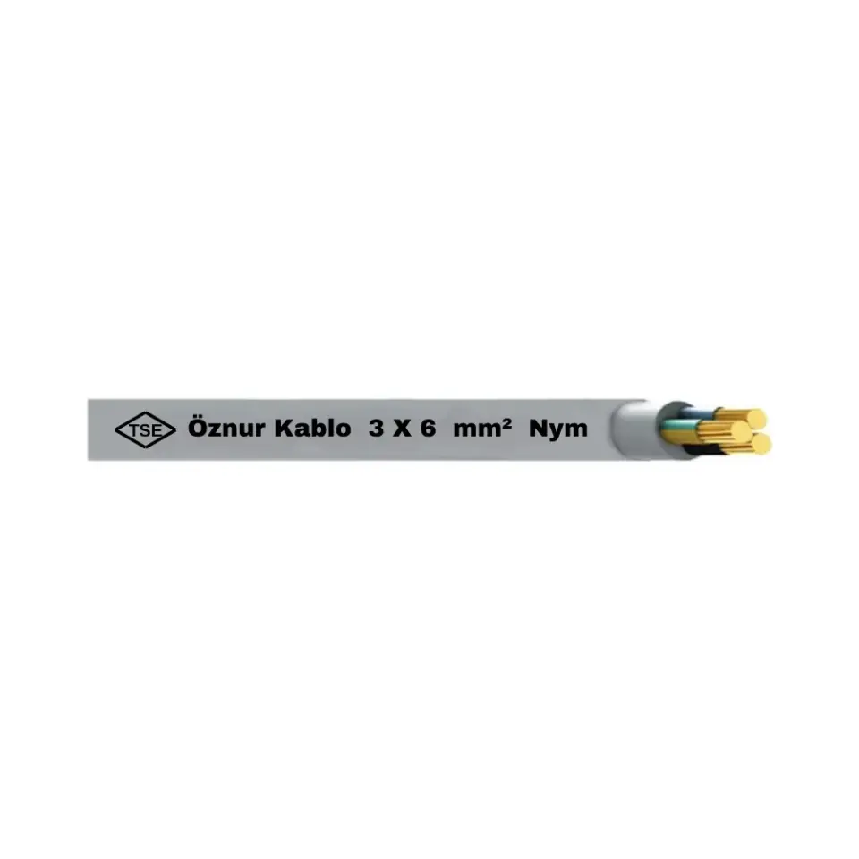 Öznur 3X6 mm NYM (Antigron) Kablo