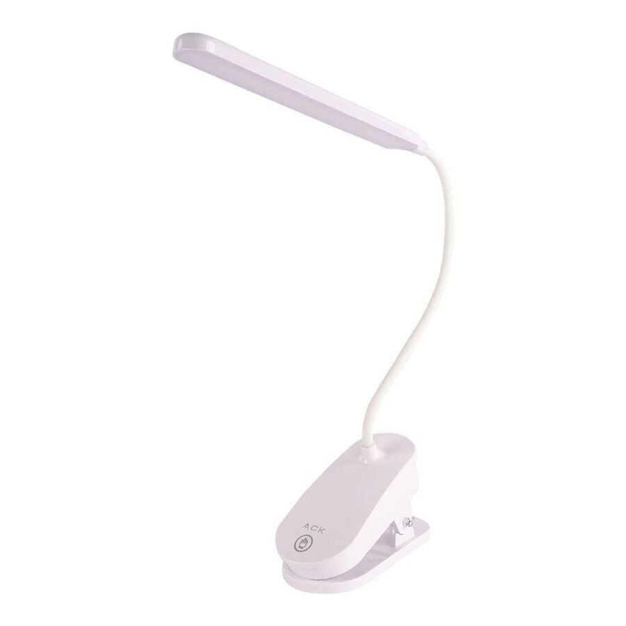 ACK AF11-10012 Şarjlı Mandallı LED Masa Lambası CCT Renk Seçimli Beyaz