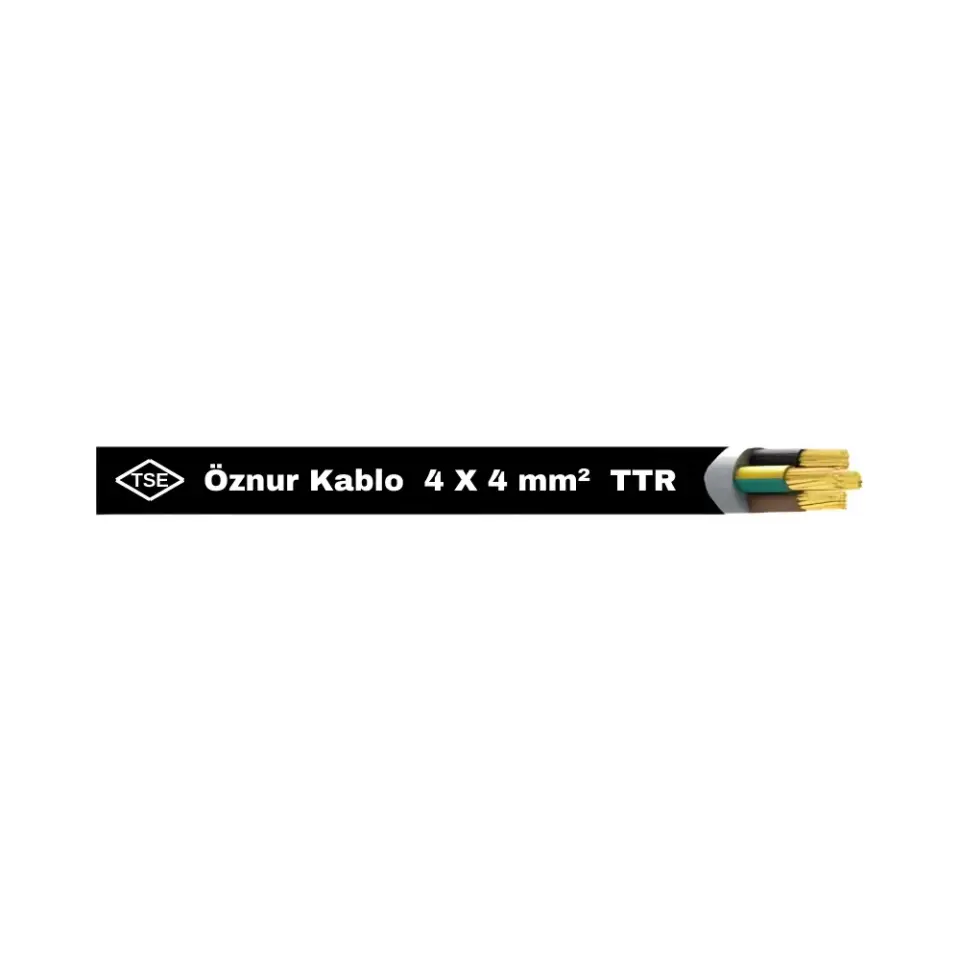 Öznur 4X4 mm TTR Kablo (Siyah)