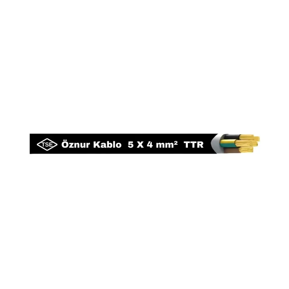 Öznur 5x4 mm TTR Kablo (Siyah)