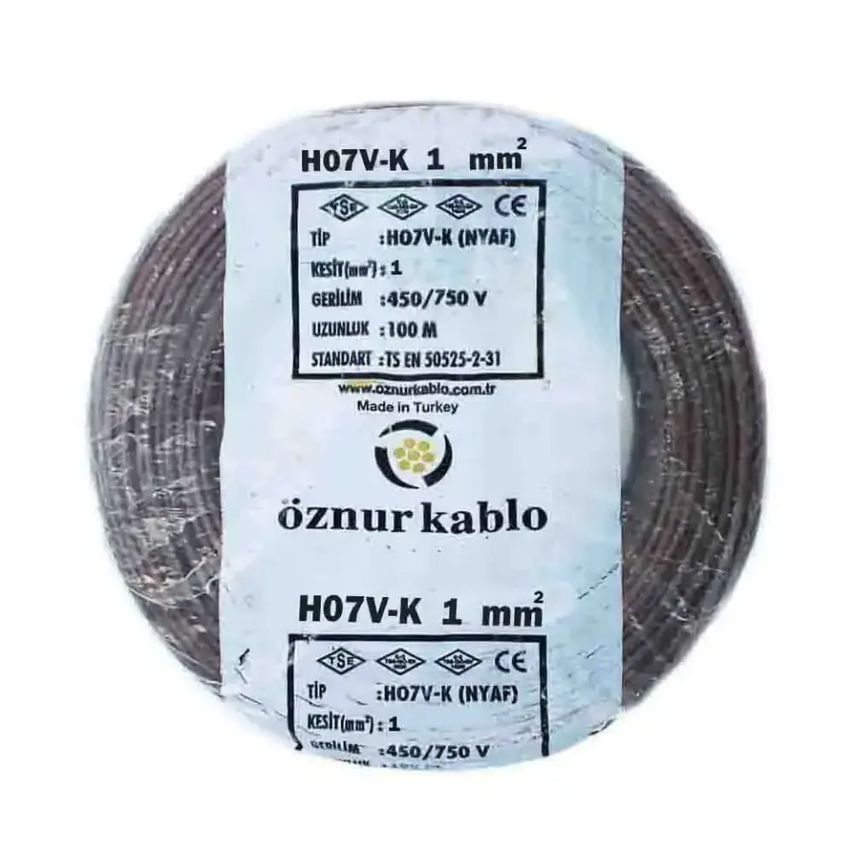 Öznur 1X1 mm NYAF Kablo (Kahve)