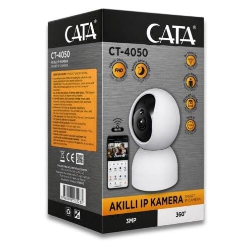 Cata CT-4050 360 Derece Dönebilen Wi-Fi Akıllı IP Kamera Full HD-1080P