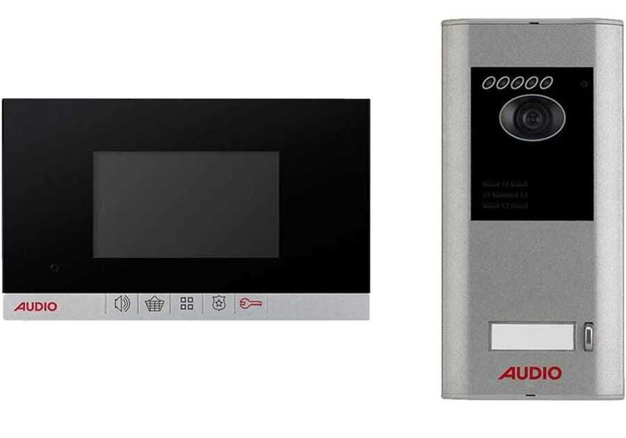 Audio 001463 4.3 inç Mekanik Butonlu Villa Görüntülü Diafon Siyah