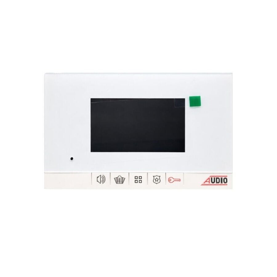 Audio 001180B 4,3'' Görüntülü Diafon Mekanik Butonlu (Beyaz)
