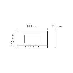 Audio 4,3'' Görüntülü Diafon Mekanik Butonlu Siyah