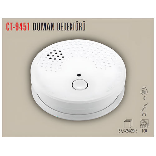 Cata CT-9451 Pilli Duman Dedektörü (Piller Hariçtir)