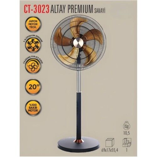 CATA CT-3023 Altay 140W Sanayi Tipi Ayaklı Vantilatör