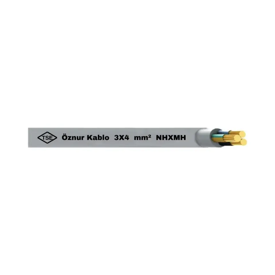Öznur 3X4 mm NHXMH (Antigron) Kablo
