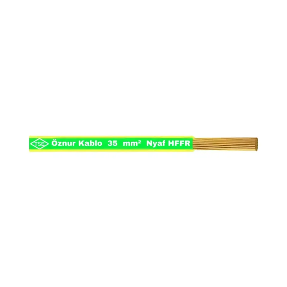 Öznur 1x35 mm NYAF Kablo Halogen Free (Sarı/Yeşil)