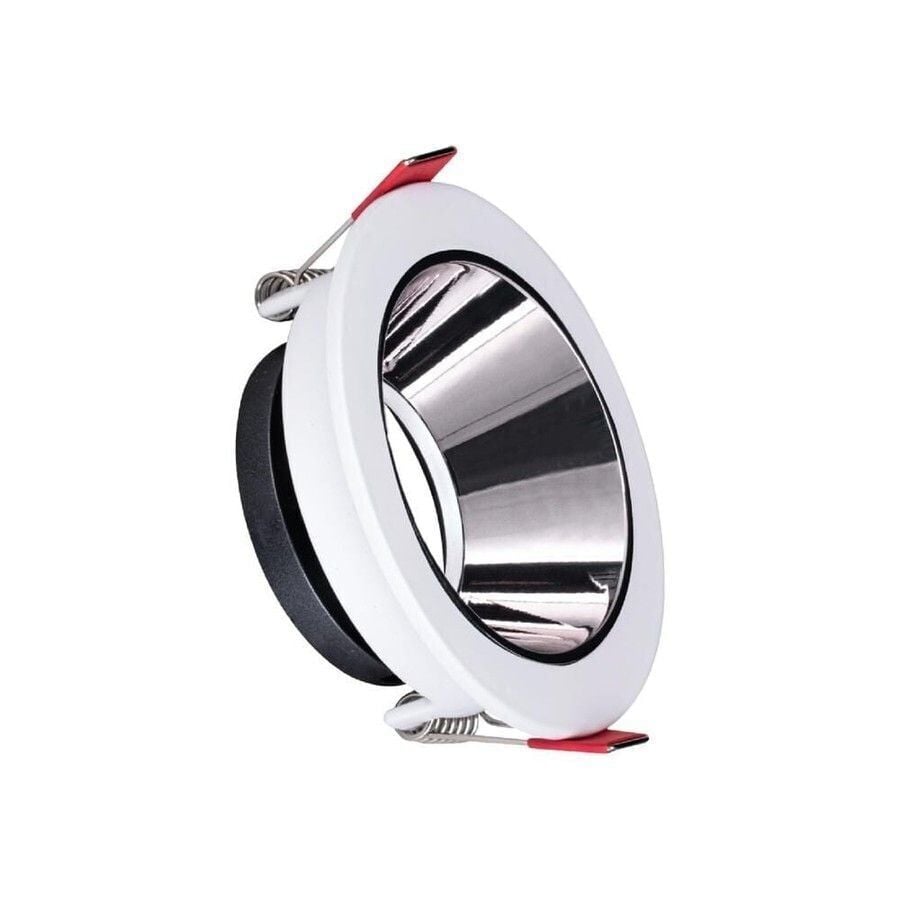ACK AH03-07230 Beyaz Kasa - Alüminyum Silver (Ø85 mm ) Alüminyum Pc Spot Armatür