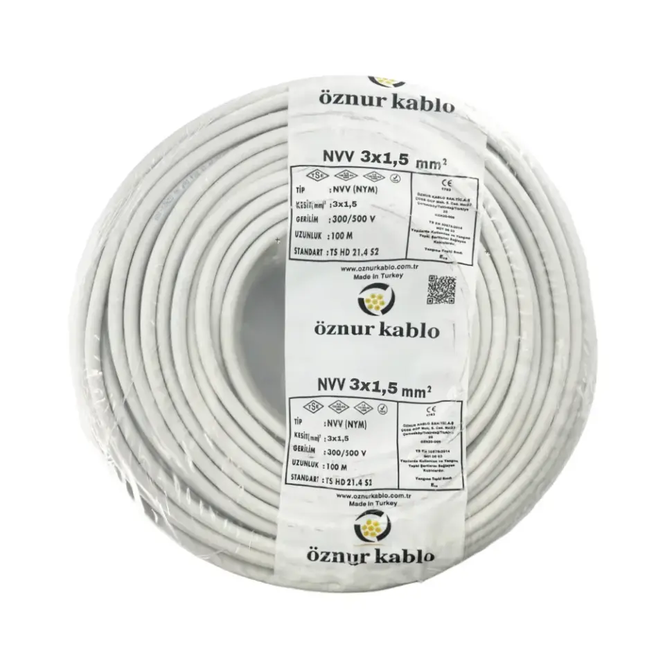 Öznur 3X1,5 mm NYM (Antigron) Kablo