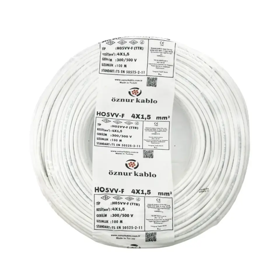 Öznur 4X1,5 mm TTR Kablo (Beyaz)