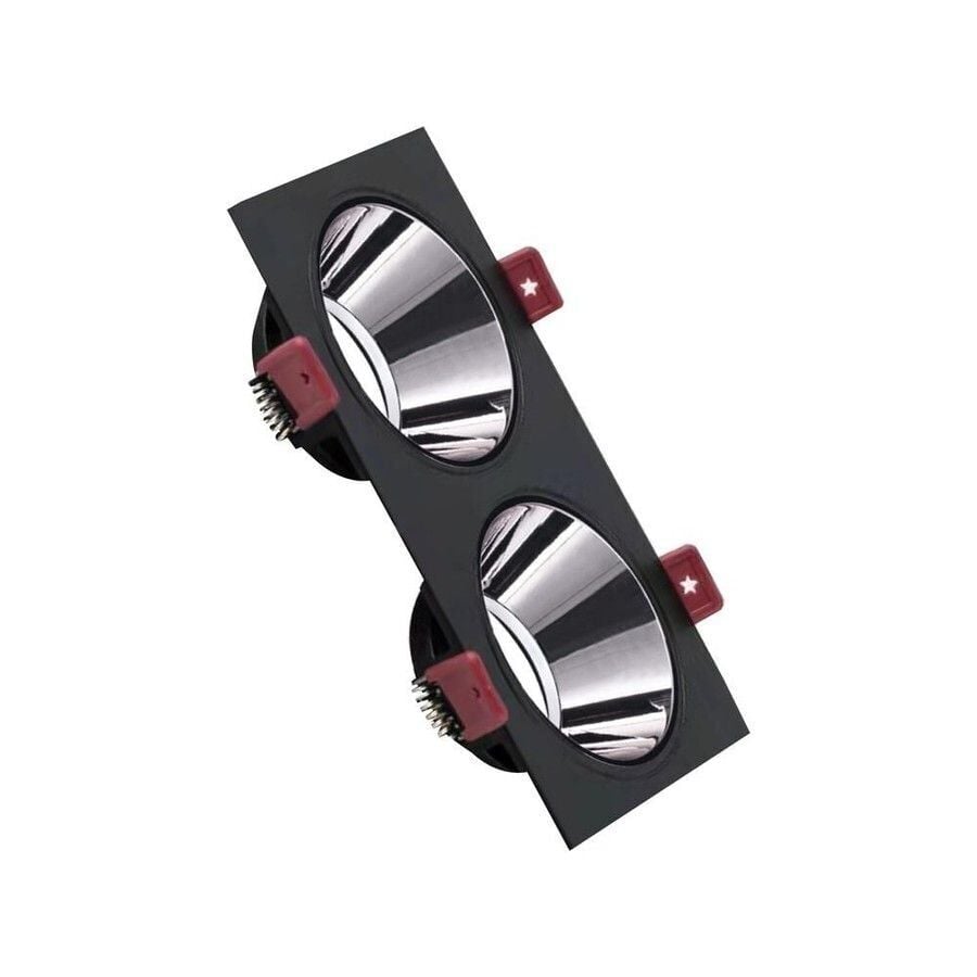 ACK AH03-07331 Siyah Kasa - Platin Silver (172x92) mm Alüminyum Pc Spot Armatür