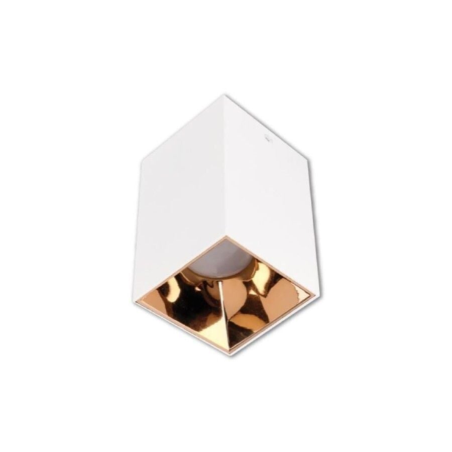 ACK AH03-07660 Gold Reflektör Sıva Üstü Beyaz Kare LED Spot