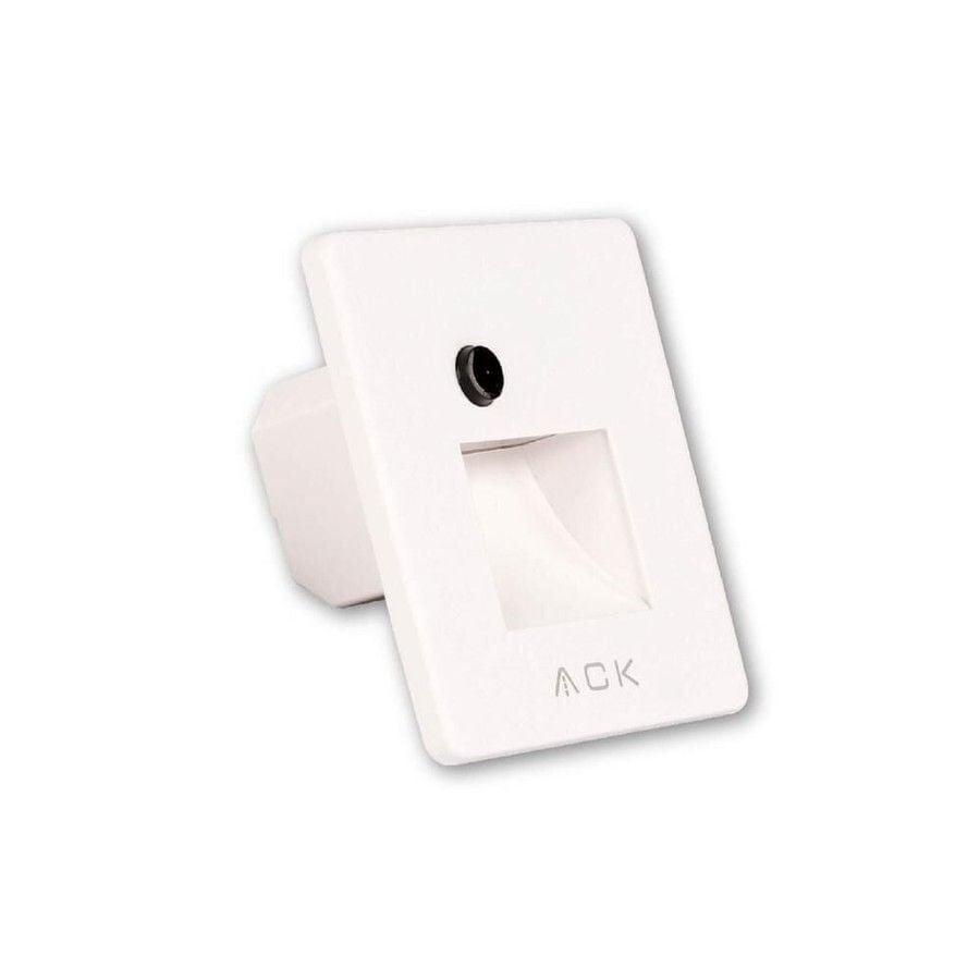 ACK AH07-01690 Sensörlü Merdiven Armatürü CCT Beyaz Yuvarlak Kare Çerçeve