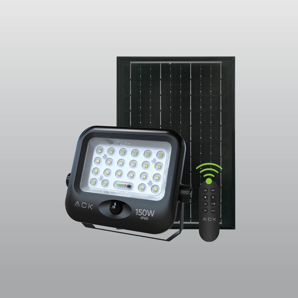 ACK AT65-19432 Solar Projektör, 150W IP65 6500K Beyaz Lensli