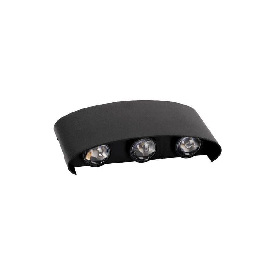 ACK AH07-07201 3x2W 6W 3000K Gün Işığı Siyah Dekoratif LED Aplik IP54