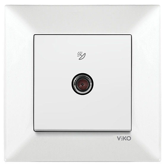 VİKO Karre/Merid Beyaz Uydu Prizi F Kon-10Db Meka+Düğ/K
