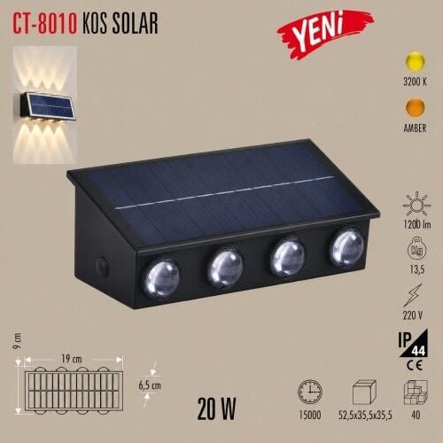 Cata CT-8010 Kos Solar Armatür Günışığı