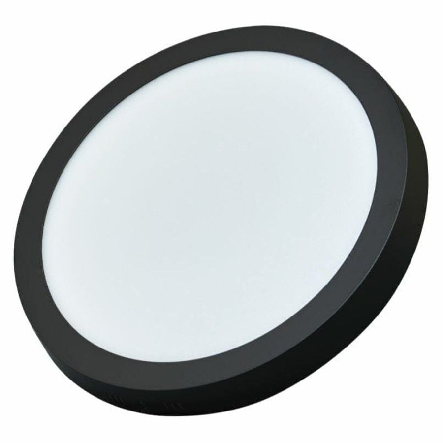 ACK AP03-02401 24W Yuvarlak 3000K Sıva Üstü LED Panel Armatür Siyah