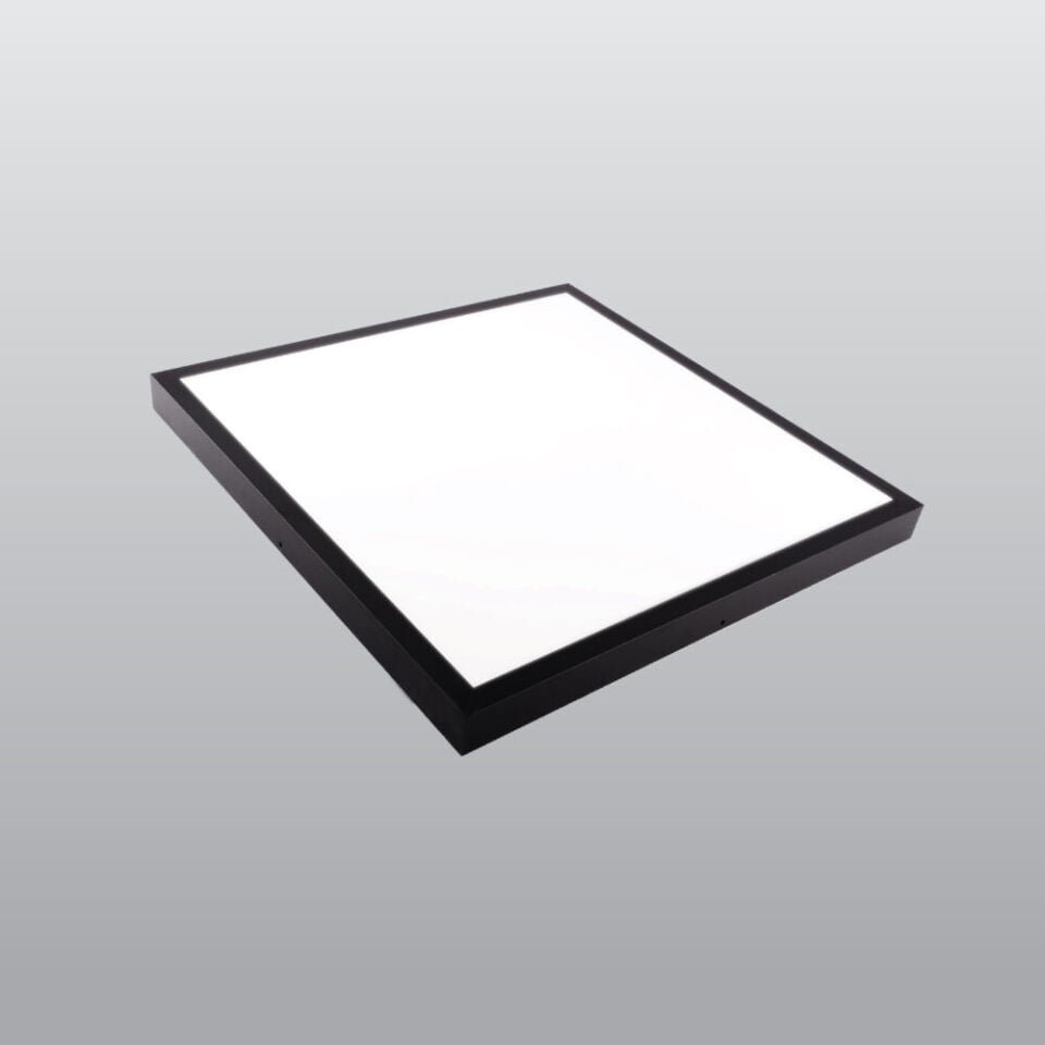 ACK AP04-46601 42W Siyah Kasa Sıva Üstü Kare LED Panel 3000K Gün Işığı SG
