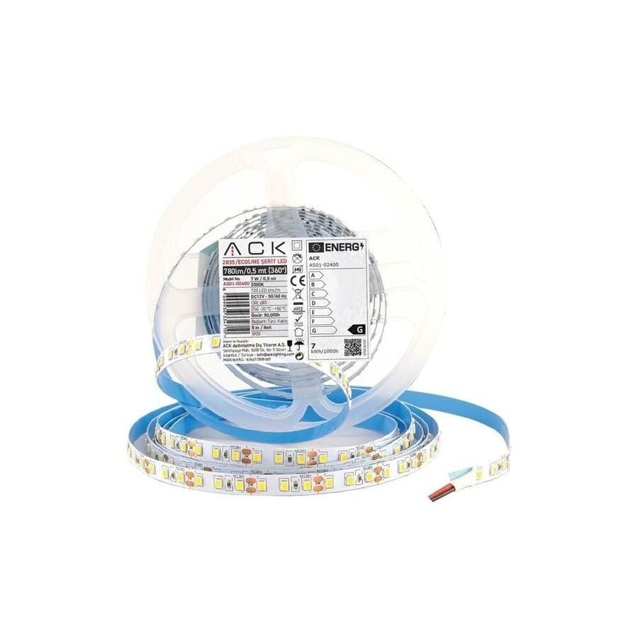 ACK AS01-02401 4000K Naturel Beyaz 10W 120 LEDli Şerit LED